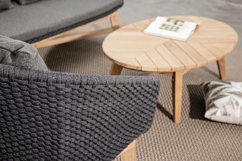 Outlet Bizzotto POLTRONA IN CORDA PER ESTERNO ANTRACITE - COACHELLA