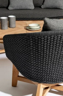 Outlet Bizzotto POLTRONA IN CORDA PER ESTERNO ANTRACITE - COACHELLA