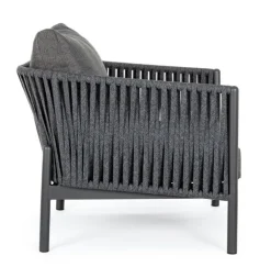Discount Bizzotto POLTRONA IN CORDA PER ESTERNO ANTRACITE WG21 - FLORENCIA