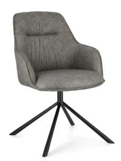 Bizzotto POLTRONA IN ECOPELLE GRIGIA - GRANT