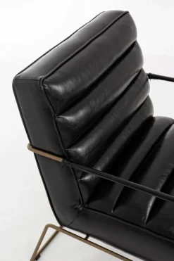 Best Bizzotto POLTRONA IN ECOPELLE NERA - BRIANNA