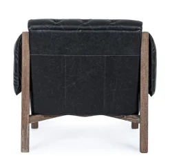 New Bizzotto POLTRONA IN ECOPELLE NERO - HARRISON