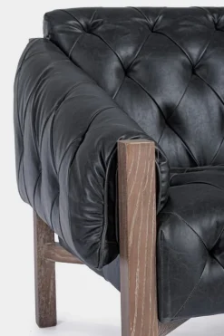 New Bizzotto POLTRONA IN ECOPELLE NERO - HARRISON