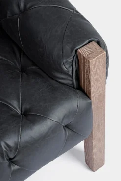 New Bizzotto POLTRONA IN ECOPELLE NERO - HARRISON