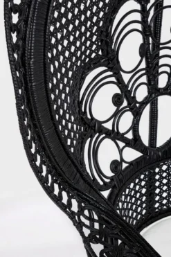 Online Bizzotto POLTRONA IN FIBRE NATURALI SFODERABILE NERO - PEACOCK