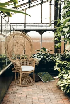 Sale Bizzotto POLTRONA IN FIBRE NATURALI SFODERABILE NATURALE - PEACOCK