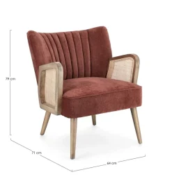 Sale Bizzotto POLTRONA IN LEGNO MATTONE - VIRNA