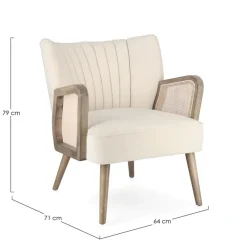 Clearance Bizzotto POLTRONA IN LEGNO NATURAL - VIRNA