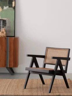 New Bizzotto POLTRONA IN LEGNO NERO - GALIA