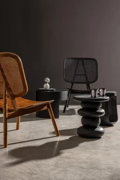 Outlet Bizzotto POLTRONA IN LEGNO NERO - YVES