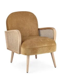 Outlet Bizzotto POLTRONA IN LEGNO SENAPE - DALIDA