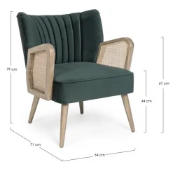 Best Bizzotto POLTRONA IN LEGNO VERDE - VIRNA