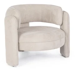 Discount Bizzotto POLTRONA IN TESSUTO BEIGE - AISHA