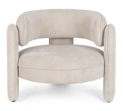 Discount Bizzotto POLTRONA IN TESSUTO BEIGE - AISHA