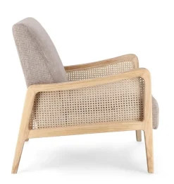 New Bizzotto POLTRONA IN TESSUTO BIANCO GRIGIO - DEANNA