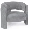 Discount Bizzotto POLTRONA IN TESSUTO GRIGIO - AISHA