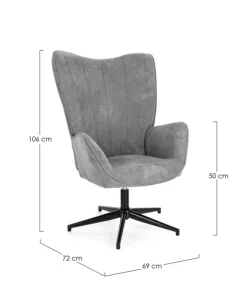 Hot Bizzotto POLTRONA IN TESSUTO GRIGIO - INAS