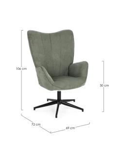 Bizzotto POLTRONA IN TESSUTO VERDE - INAS