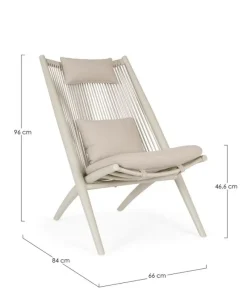 Clearance Bizzotto POLTRONA LOUNGE C-C ALOHA SANDSHELL