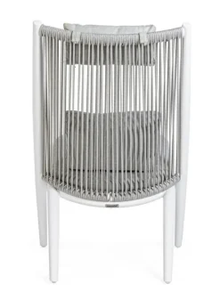 Outlet Bizzotto POLTRONA LOUNGE IN CORDA PER ESTERNO BIANCA XK03 - ALOHA NEW