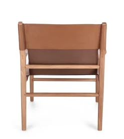 Hot Bizzotto POLTRONA LOUNGE IN PELLE COGNAC - CAROLINE