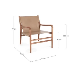 Hot Bizzotto POLTRONA LOUNGE IN PELLE TORTORA- CAROLINE