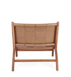 Online Bizzotto POLTRONA LOUNGE IN PELLE TORTORA - JOANNA