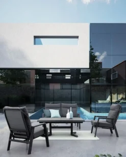 New Bizzotto POLTRONA RECLINABILE IN ALLUMINIO ANTRACITE JX55 - KLEDI