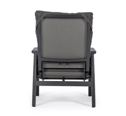 New Bizzotto POLTRONA RECLINABILE IN ALLUMINIO ANTRACITE JX55 - KLEDI
