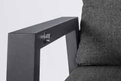 New Bizzotto POLTRONA RECLINABILE IN ALLUMINIO ANTRACITE JX55 - KLEDI