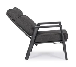 New Bizzotto POLTRONA RECLINABILE IN ALLUMINIO ANTRACITE JX55 - KLEDI