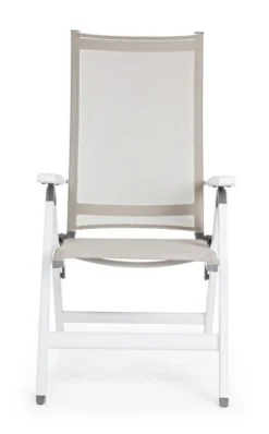 Online Bizzotto POLTRONA RECLINABILE IN ALLUMINIO PIEGHEVOLE BIANCA - CRUISE
