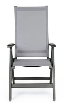 Discount Bizzotto POLTRONA RECLINABILE IN ALLUMINIO PIEGHEVOLE ANTRACITE - CRUISE