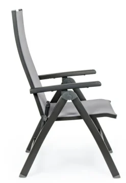 Discount Bizzotto POLTRONA RECLINABILE IN ALLUMINIO PIEGHEVOLE ANTRACITE - CRUISE