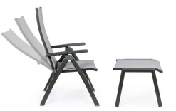 Discount Bizzotto POLTRONA RECLINABILE IN ALLUMINIO PIEGHEVOLE ANTRACITE - CRUISE