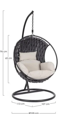 Online Bizzotto POLTRONA SOSPESA C-C GALAPAGOS NERO