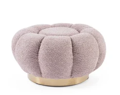 New Bizzotto POUF EFFETTO BOUCLE' ROSA ANTICO - FLOREL