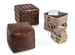 Online Bizzotto POUF IN PELLE - SANPARK FIVE