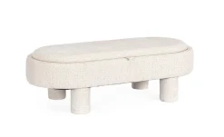 Discount Bizzotto POUF TANYA C-VASS OVALE BIANCO