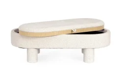 Discount Bizzotto POUF TANYA C-VASS OVALE BIANCO