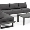 New Bizzotto SALOTTO ANGOLARE IN ALLUMINIO ANTRACITE CX23 - KONNOR