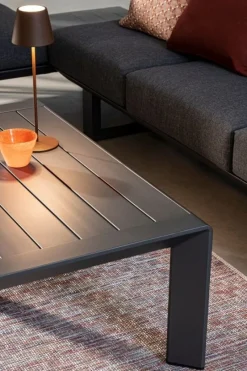 New Bizzotto SALOTTO ANGOLARE IN ALLUMINIO ANTRACITE CX23 - KONNOR