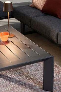 New Bizzotto SALOTTO ANGOLARE IN ALLUMINIO ANTRACITE CX23 - KONNOR