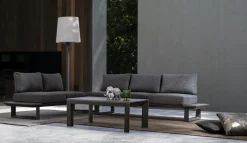 New Bizzotto SALOTTO ANGOLARE IN ALLUMINIO ANTRACITE CX23 - KONNOR