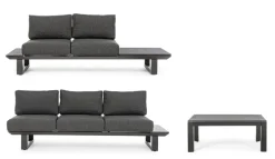 New Bizzotto SALOTTO ANGOLARE IN ALLUMINIO ANTRACITE CX23 - KONNOR