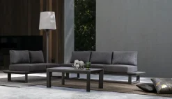 New Bizzotto SALOTTO ANGOLARE IN ALLUMINIO ANTRACITE CX23 - KONNOR