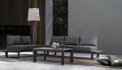 New Bizzotto SALOTTO ANGOLARE IN ALLUMINIO ANTRACITE CX23 - KONNOR