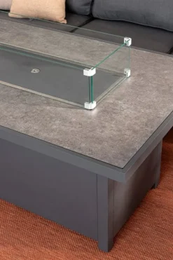 Clearance Bizzotto SALOTTO ANGOLARE IN ALLUMINIO ANTRACITE PG61 - HENDRIX