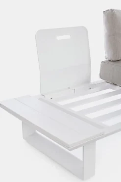 Outlet Bizzotto SALOTTO ANGOLARE IN ALLUMINIO BIANCO CX21 - KONNOR