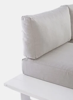 Outlet Bizzotto SALOTTO ANGOLARE IN ALLUMINIO BIANCO CX21 - KONNOR